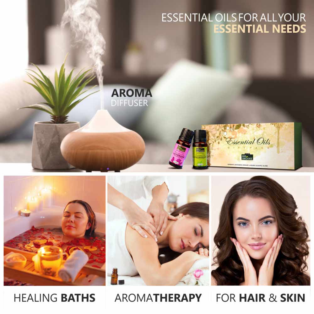 Essential Oils for Healing Baths, Aromatherapy, For Hair & Skin