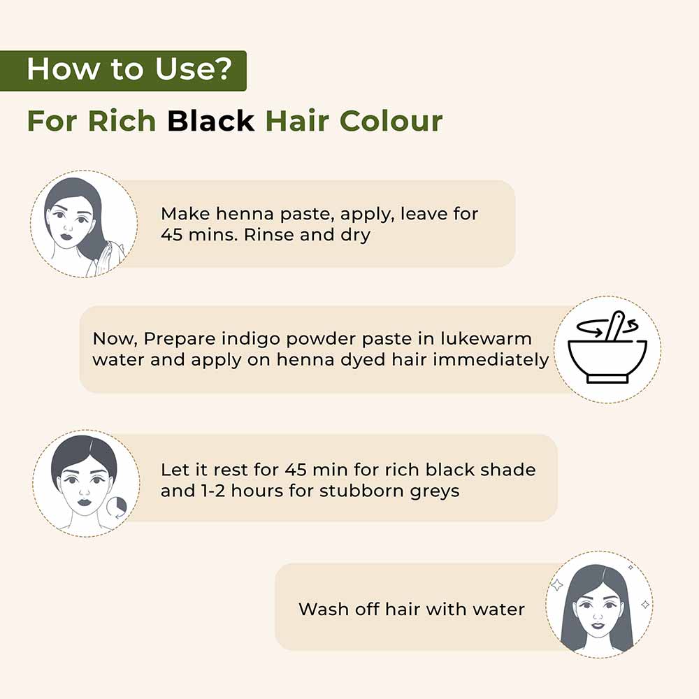 How to Use - For Rich Black Hair Colour