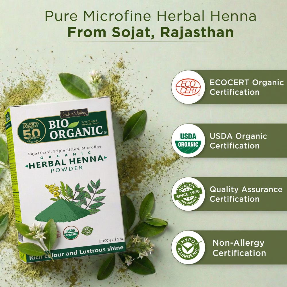 Pure Herbal Henna Powder for Hair, Sojat Rajasthan