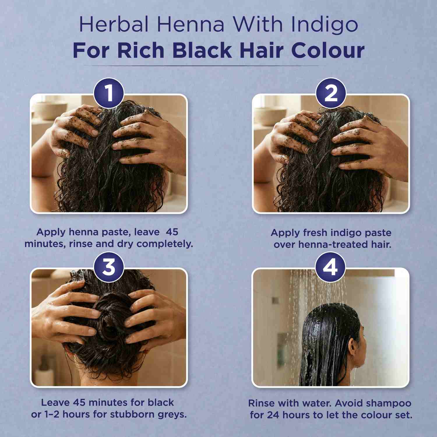 Bio Organic Indigo Leaf Powder for Black Hair - 100% Natural & Pure (Available in 3 Size)