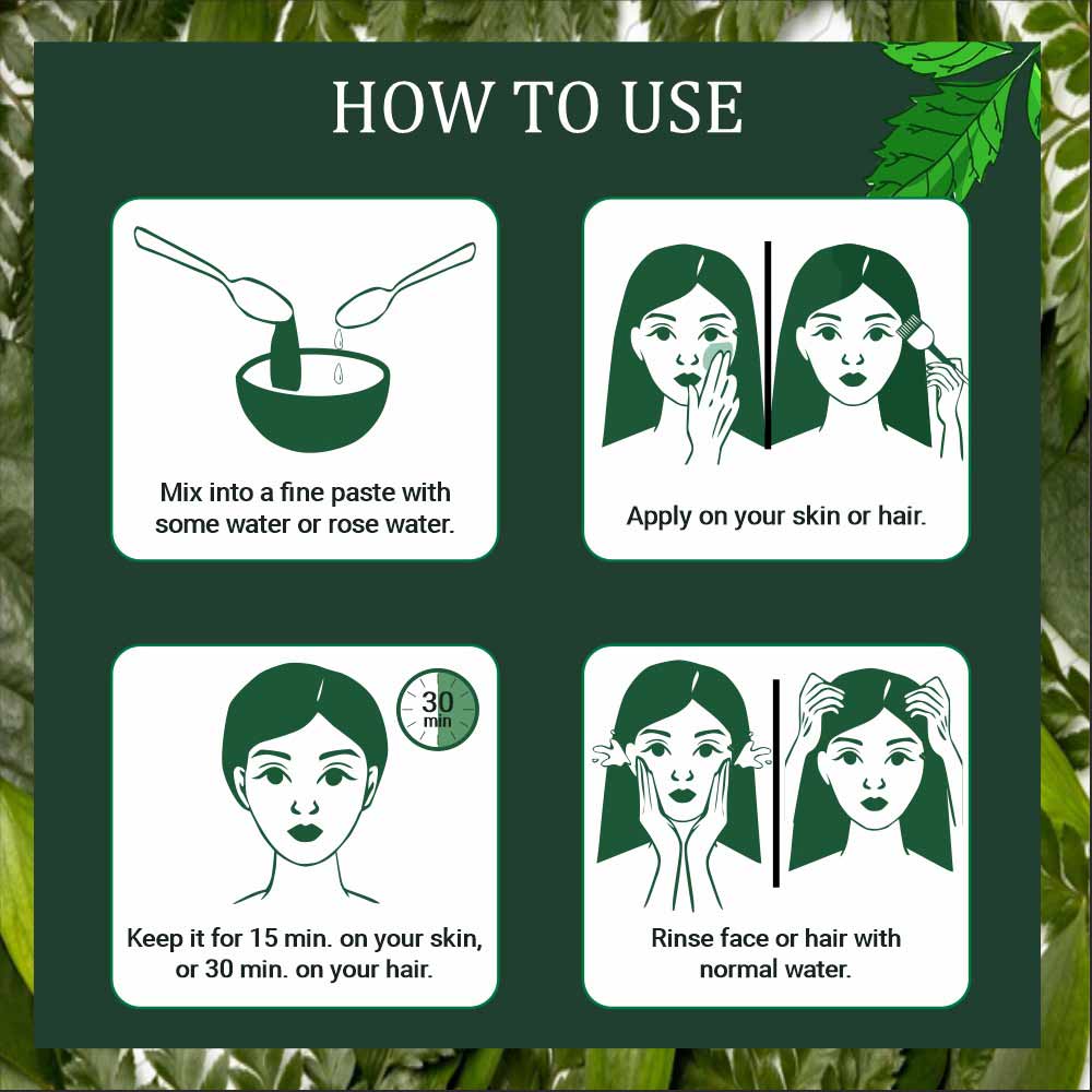 Neem Leaf Powder - How to Use