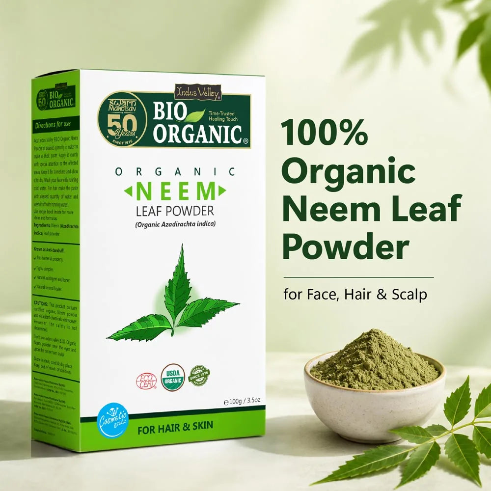 Bio Organic Neem Leaf Powder – 100% Natural & Pure for Healthy Skin and Hair