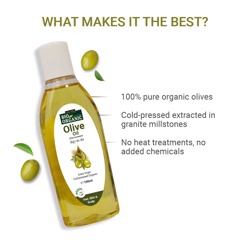 Organic Olive Oil For Hair, Skin & Scalp 