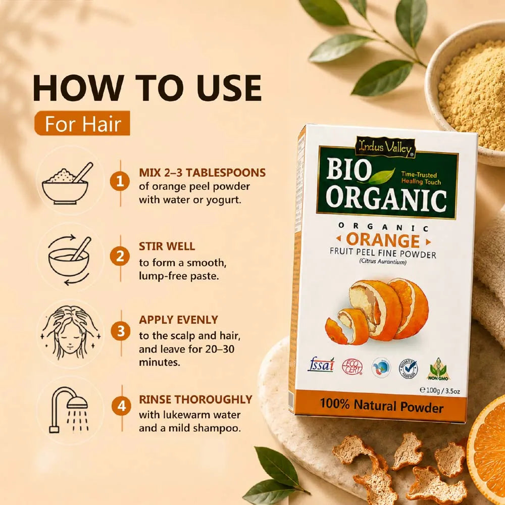 orange peel powder for hair