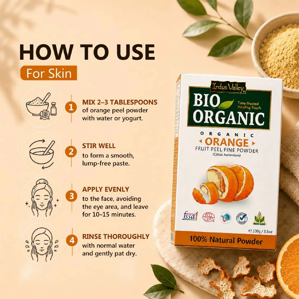 Orange peel powder how to use for skin