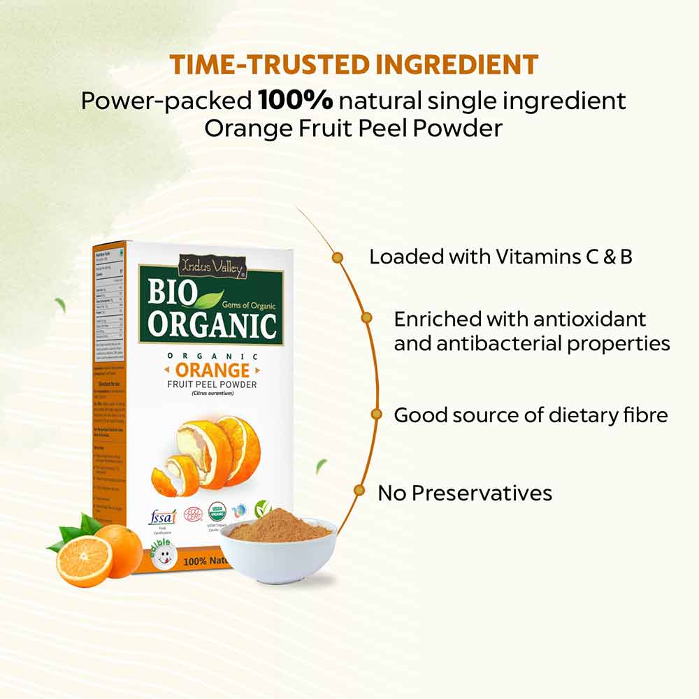 Bio Organic Orange Fruit Peel Powder