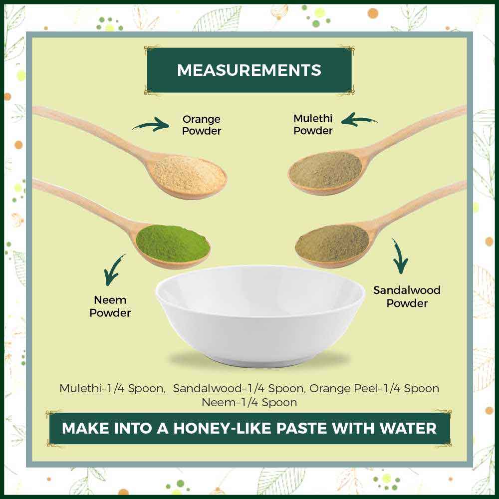 Anti Bacterial Face Pack - Measurement  
