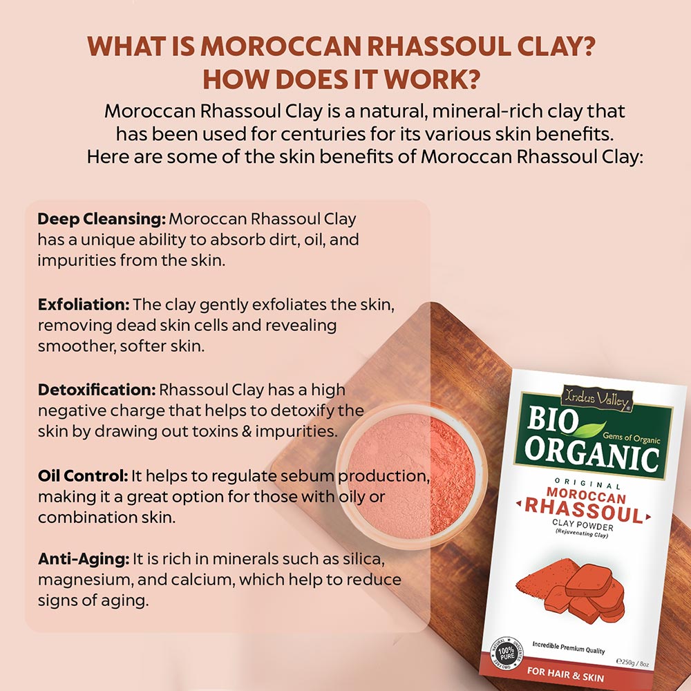 Organic & Pure Moroccan Rhassoul Clay Powder