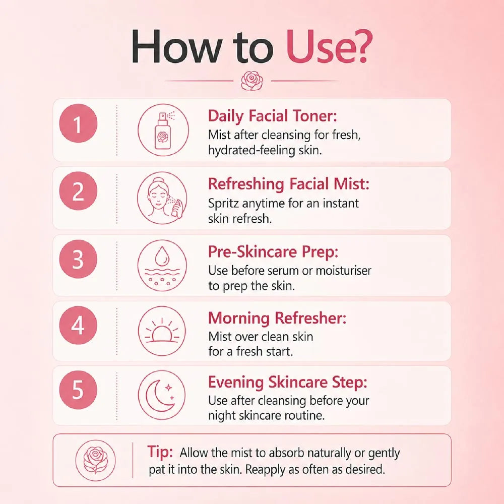 Rose Water Toner - How to Use?