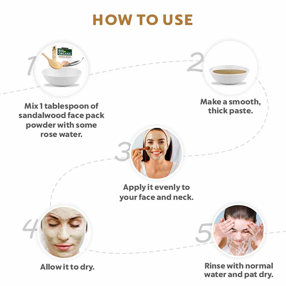 Bio Organic Sandalwood Face Pack Powder