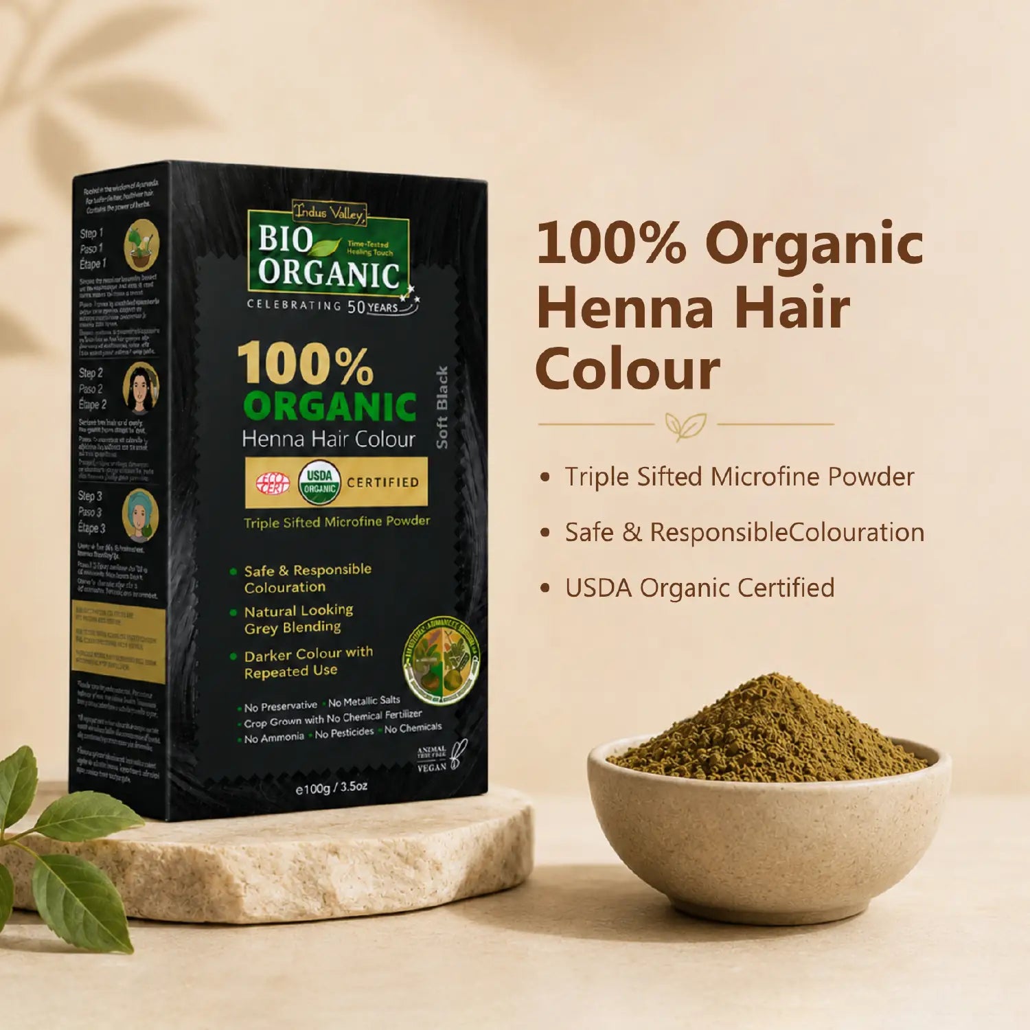 100% organic henna hair colour