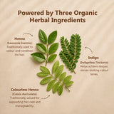 soft black henna hair colour - powered by three organic herbs