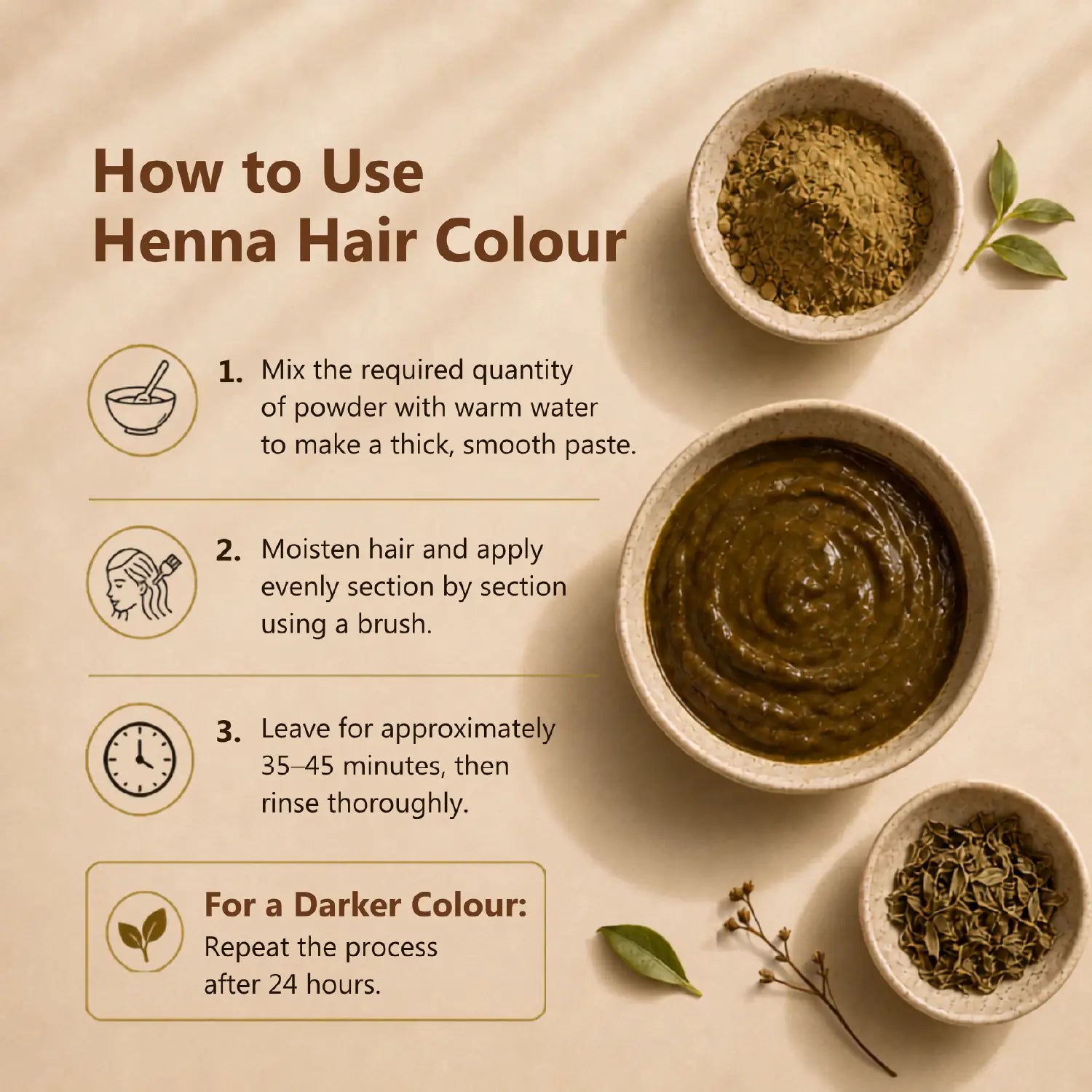 how to use henna hair colour - soft black